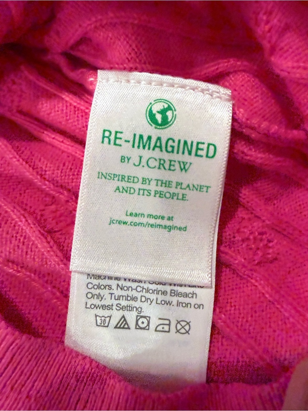 Crewcuts Girls 100% Cotton Cable Knit Cardigans in White and Fuchsia size 8-9 - Picture 6 of 7